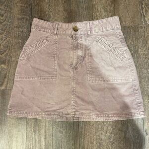 Corduroy purple mini skirt